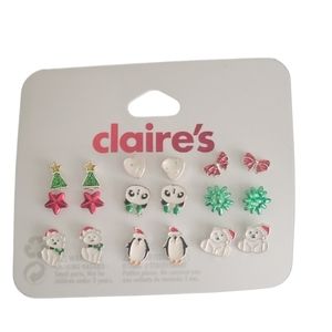 Claire's 9 piece Earring Christmas set